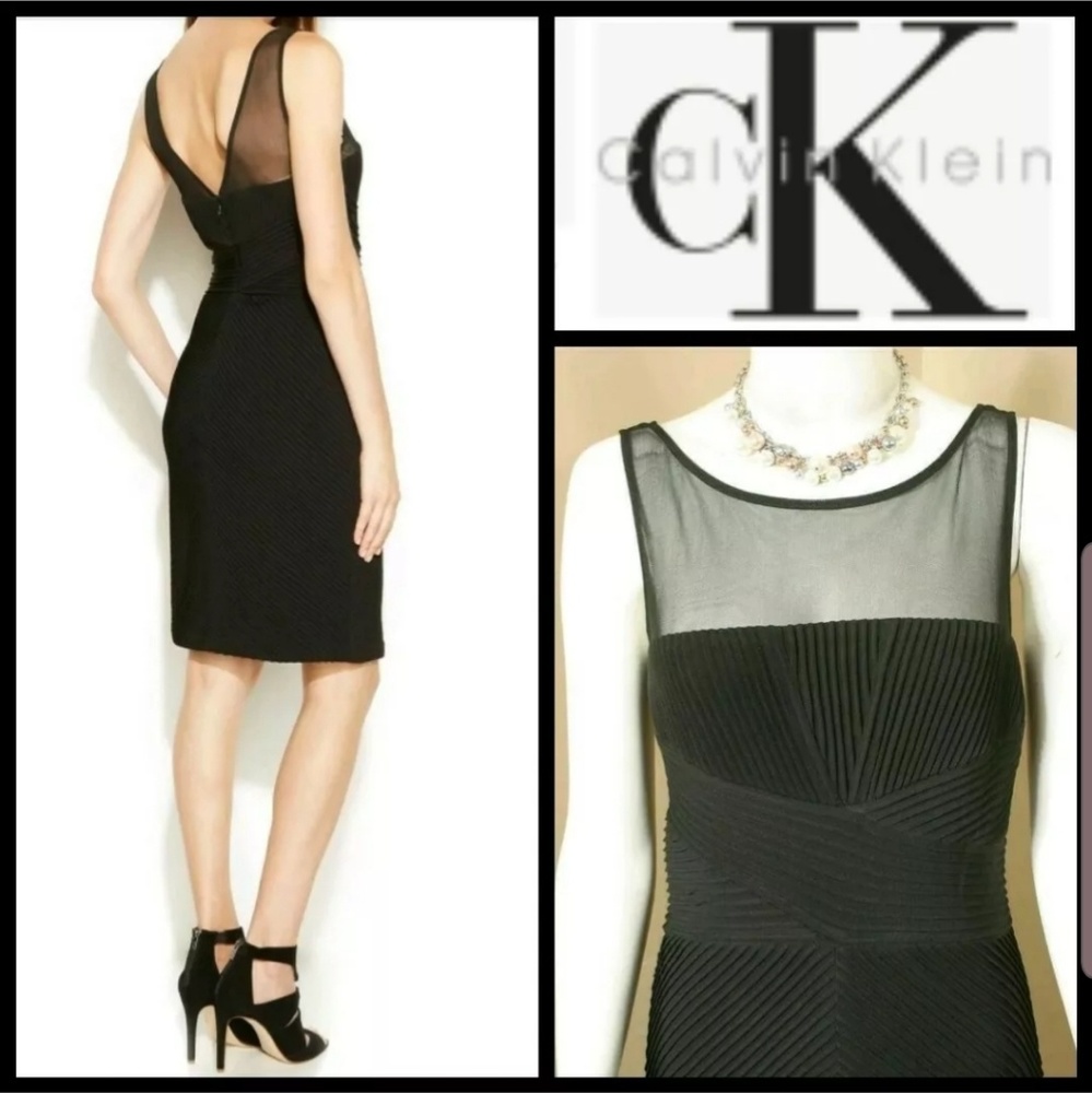 CALVIN KLEIN Black Illusion LBD Cocktail Dress